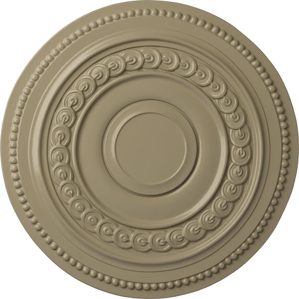 Ekena Millwork Oldham Ceiling Medallion (Fits Canopies up to 8 5/8"), Hand-Painted Gobi Desert, 18"OD x 1 1/4"P CM18OLGDF - main